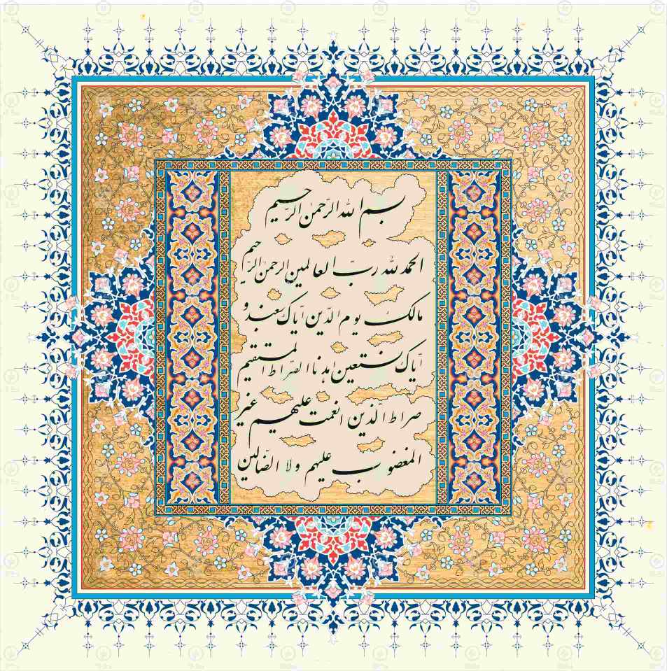 فایل تذهیب شماره 36 لایه باز با فرمت کورل و ایلاستریتور